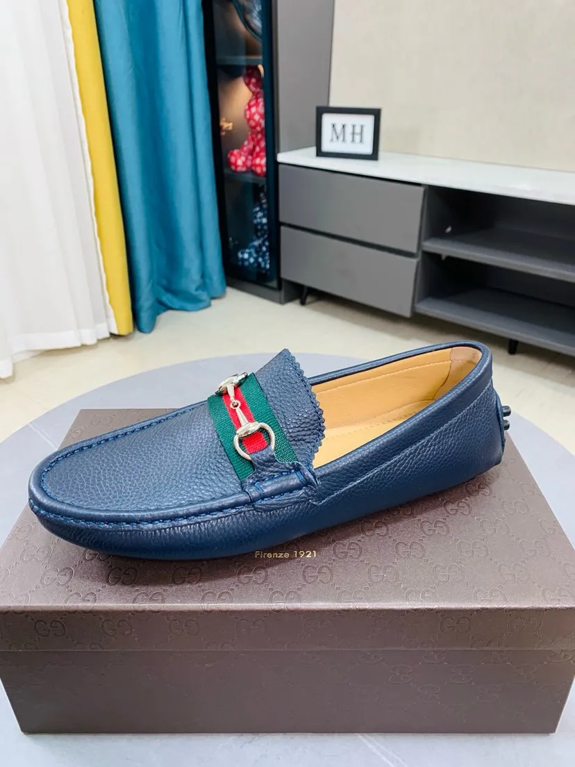 Men's men's shoes 💰458🌹🌹 Comes with packaging [GUCCI Gucci] original men's casual beanie shoes, original Italian imported special material cowhide embossing➕real first-layer sheepskin lining; equipped with precision stitching to highlight low-key luxury. The comfortable sole design maximizes the comfort and anti-slip properties of the shoe. The shoe shape is dignified and the low-key charm is not concealed! Natural and free new urbanism, code number: 38-44